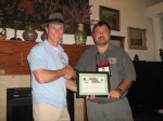 HET Director Gary Lynch presenting the new Charter to Ontario-Canada Chapter president mr. Kim Barton